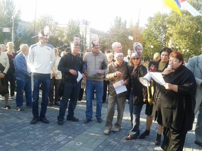 Сегодня в Херсоне оппозиция протестовала против приговора Тимошенко