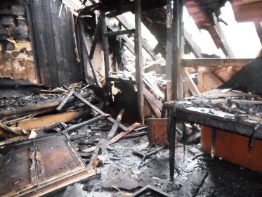 В Рубановке сгорело отделение "Укрпочты"