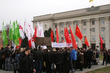 В Херсоне протестовали  против вырубки Антоновских плавней