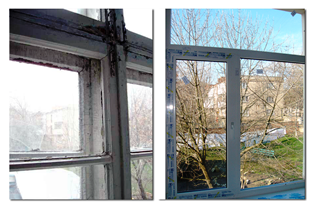 В херсонском Хосписе начали менять окна за счет благотворителей