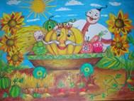 Школьница из Антоновки нарисовала "Богатый урожай" для календаря Нацбанка