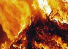 В Каховском районе неизвестные сожгли 38 тонн соломы