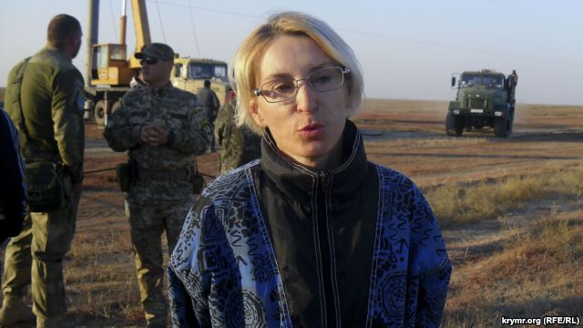 Участники блокады Крыма препятствуют ремонту опоры электролинии Джанкой-Мелитополь