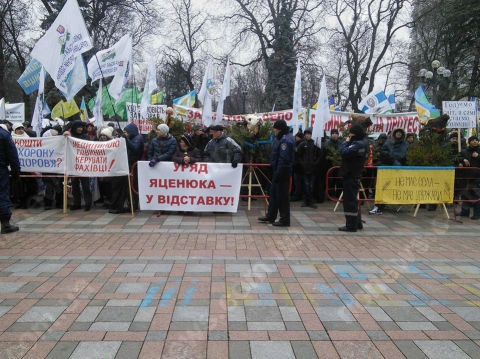 Херсонские аграрии митингуют в Киеве