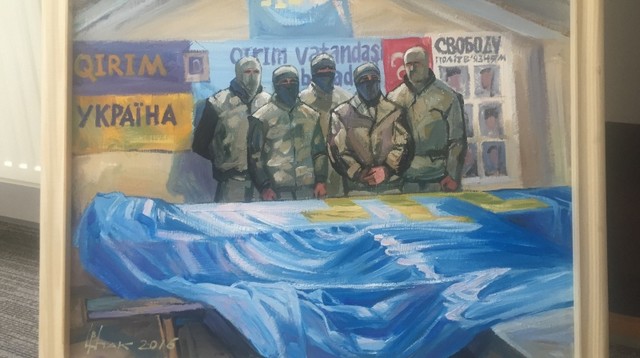 Херсонский художник пишет картины о Гражданской блокаде Крыма