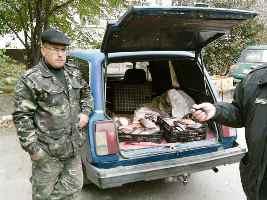 Херсонские ГАИшники нашли "Жигули", набитые рыбой