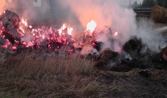 Из-за детских шалойстей на Херсонщине сгорели 6 тонн соломы