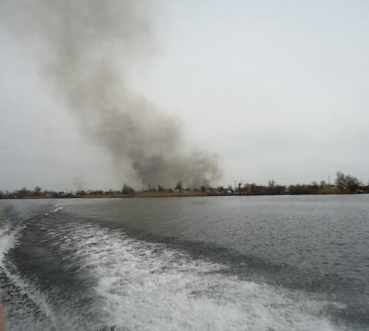 Вчерашний пожар в плавнях мог уничтожить дачи на Потёмкинском острове