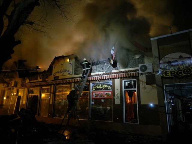 В кафе "Анталия" выгорело 300 кв м