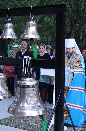 Освящение колоколов для Владимирского храма города Херсона