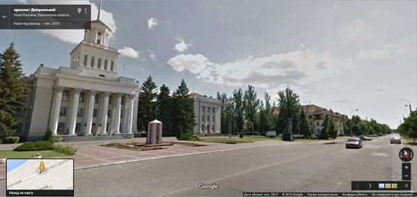 Google Street View предлагает прогулку по Новой Каховкой