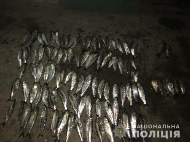 Новокаховские полицейские задержали браконьеров с уловом на 15 тысяч гривен