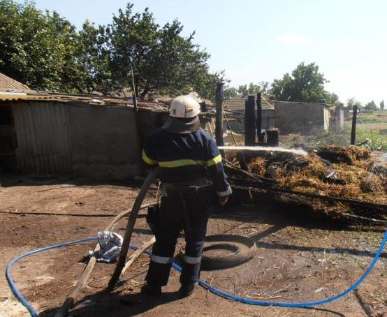 В Новотроицком районе сгорели запасы сена