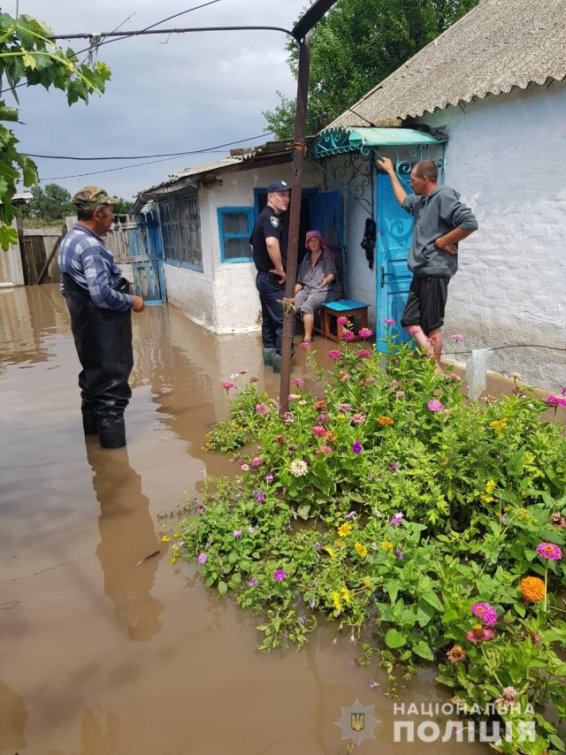 Ливень затопил село в Геническом районе