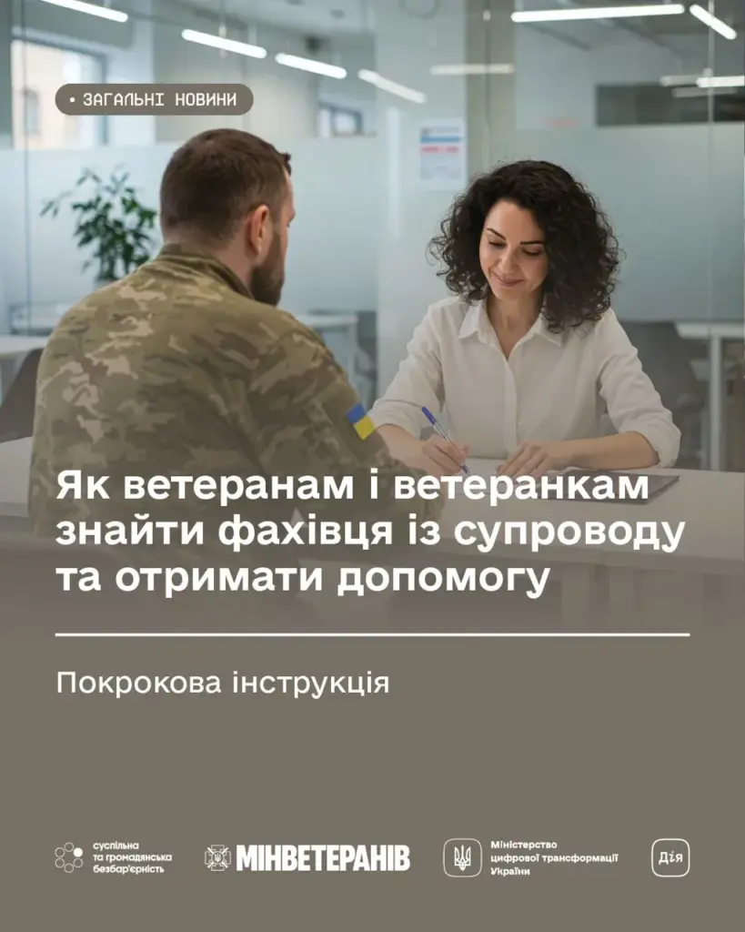 2600 фахівців супроводжують ветеранів: як знайти допомогу в «Дії» та громадах