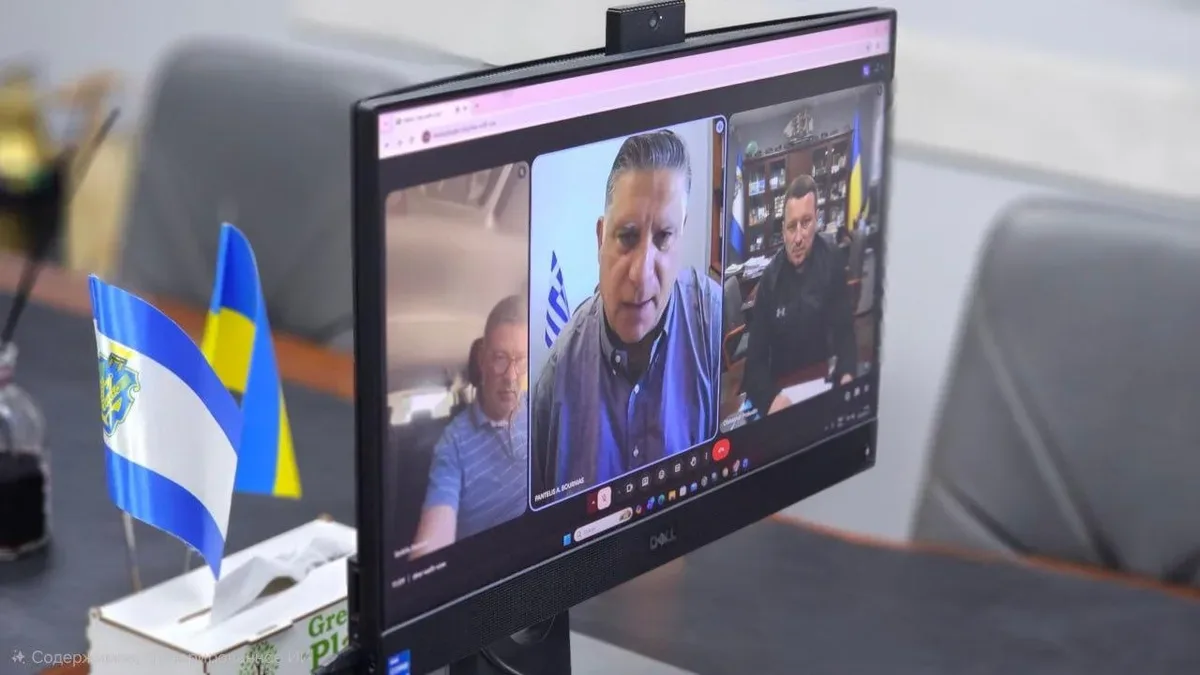 Олександр Прокудін під час онлайн-зустрічі з представниками Північно-Егейського регіону Греції 1