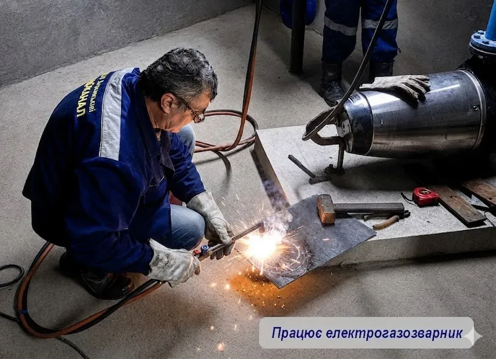 Працівники Херсонського водоканалу усувають витік води на вулицях міста, пошкоджені труби 5