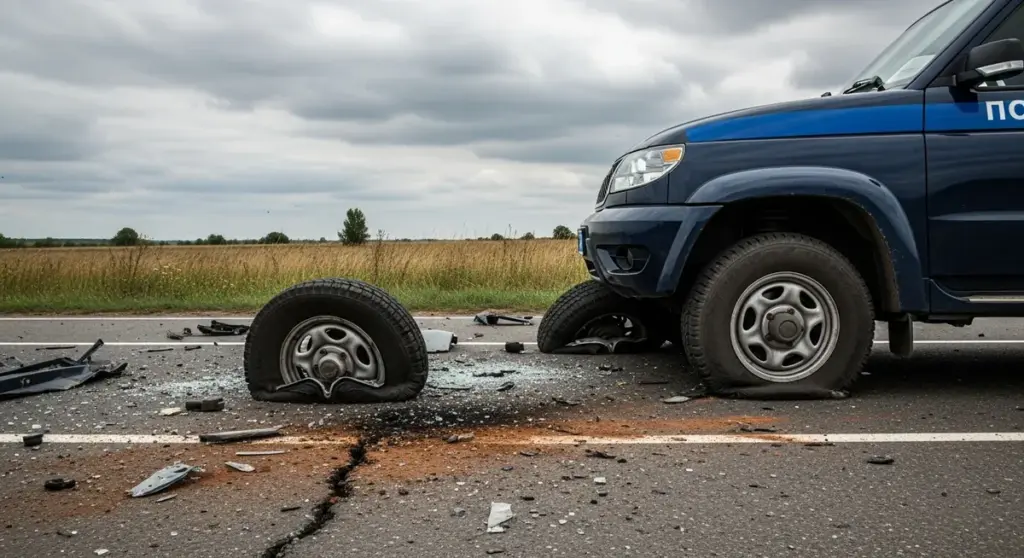 На Херсонщині поліцейські вивезли чоловіка з села, попри підрив авто на міні