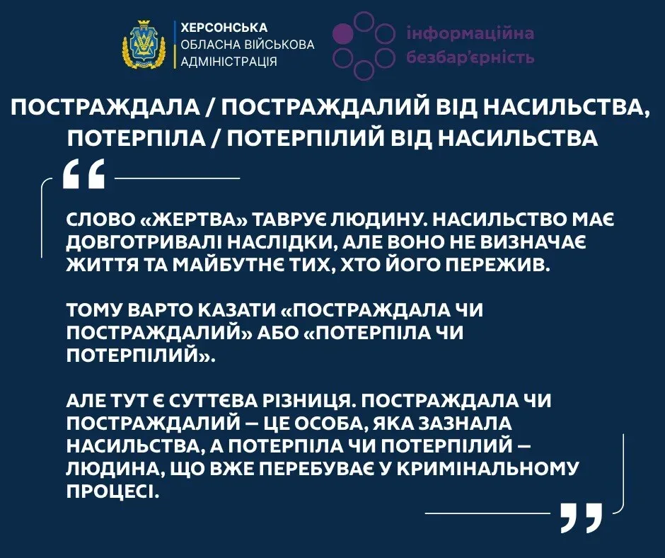 Насильство не повинно визначати життя: як правильно говорити про постраждалих
