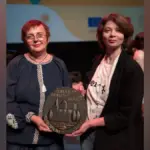 Олена Афанасьєва на церемонії Europa Nostra Award, представляючи проєкт Поліни Райко