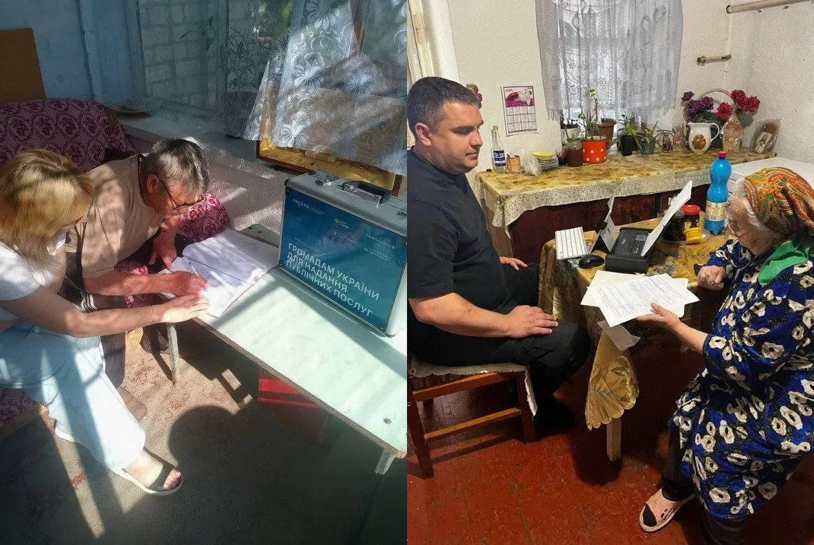 Співробітники ЦНАП надають адміністративні послуги літнім людям та особам з інвалідністю на виїзному прийомі у Херсонській області 1