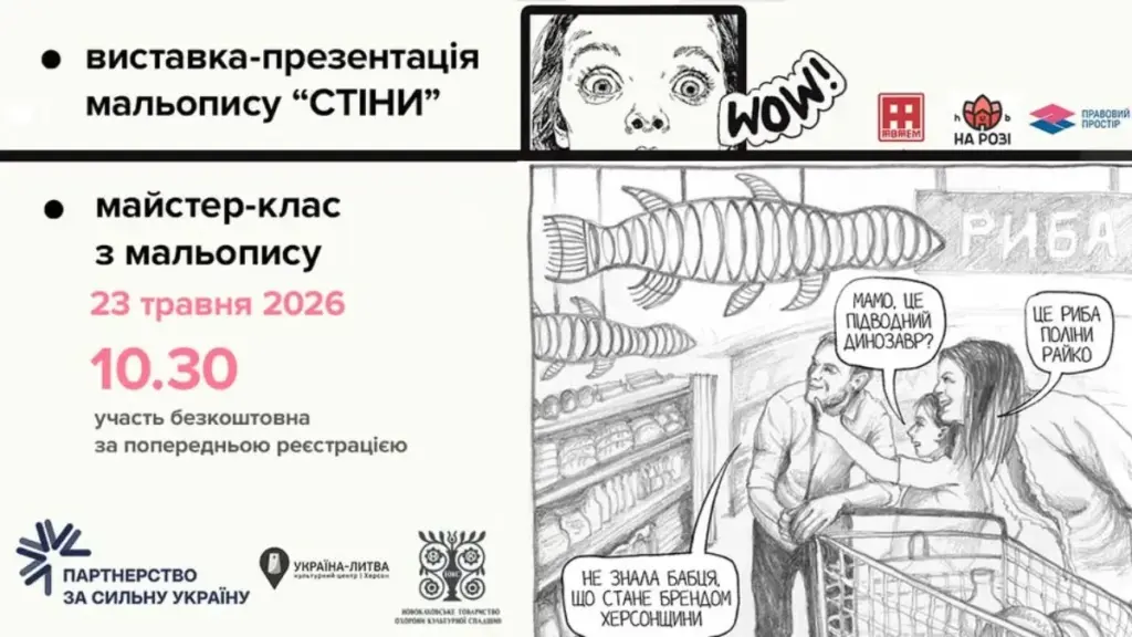 У Херсоні презентують мальопис “Стіни” про спадщину регіону та проведуть майстер-клас