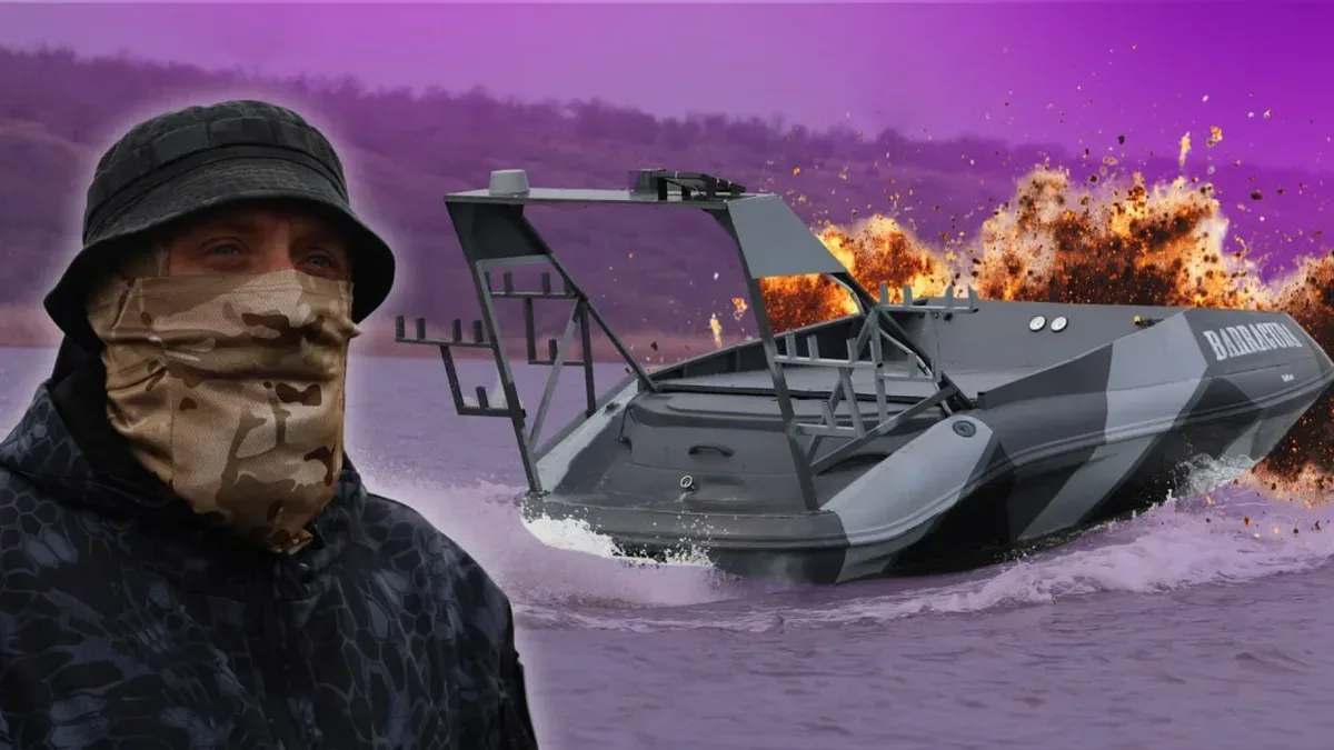 Морський дрон "Barracuda" атакує ворожий човен на Херсонщині 8