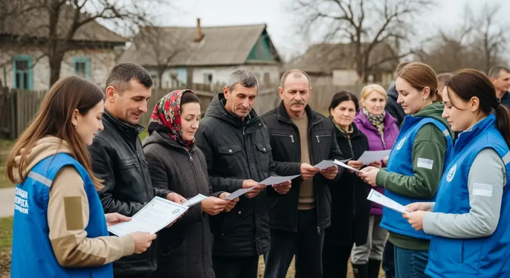 Жителі Зарічного на Херсонщині отримали продуктові сертифікати від ОДА та фонду