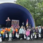 Діти з Херсонщини на фестивалі KIDS FEST в Одесі, беруть участь у розвагах.