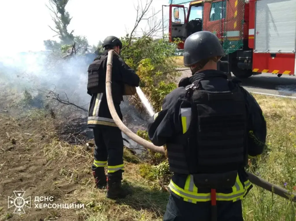 7 пожеж ліквідували на Херсонщині: 3 спалахнули через російські атаки
