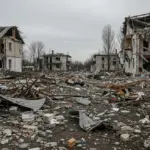 Пошкоджені будинки після російських обстрілів у Херсонській області, завали, сліди руйнувань