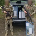 Військовим з Чаплинської громади передають побутову техніку та сітки на фронті біля Херсона