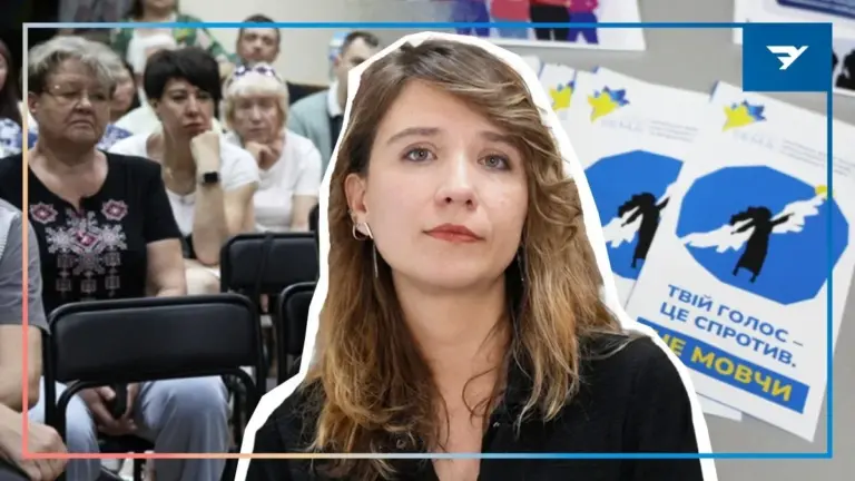 Показ фільму «Сліди» в Херсоні, режисерка Аліса Коваленко спілкується з глядачами