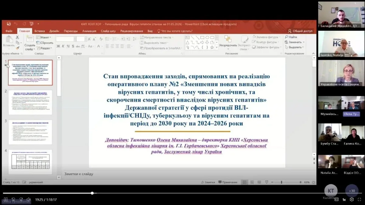 Учасники засідання Регіональної ради з питань протидії туберкульозу, ВІЛ-інфекції/СНІДу та наркоманії в Херсонській області 1