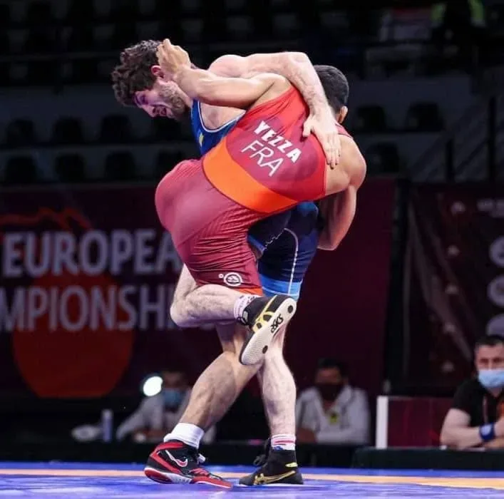 Херсонські борці Владислав Яцковський та Ерік Арушанян на Чемпіонаті України з вільної боротьби 2