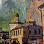 Картина «Сретенка» художника Олександра Рубініна, викрадена з Херсонського художнього музею, експонується в Сімферополі