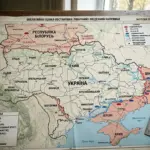 Тактична карта з позначеними регіонами Білорусі та України - ілюстрація до аналітики про північний фронт
