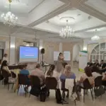 Тетяна Лушнікова на тренінгу в Миколаєві з фахівцями служб у справах дітей
