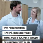 Молоді лікарі на Херсонщині отримають 200 тисяч гривень допомоги від Уряду України