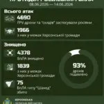 Знищені безпілотники та дрони над Херсонщиною