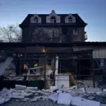 Пожежа в кафе та готелі в Хорлах на тимчасово окупованій Херсонщині