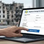 Логотип Міжнародного реєстру збитків для України RD4U, Гаага, 2026