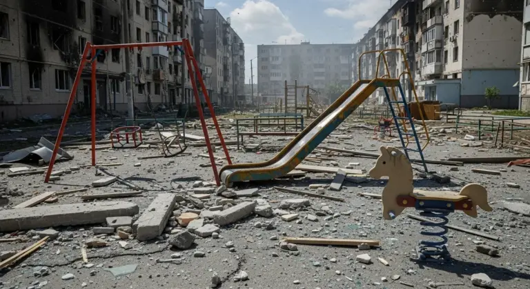 Наслідки атаки російського дрона на центр Херсона, постраждала мати з трьома дітьми