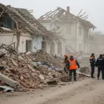 Наслідки обстрілу Чайчиного, пошкоджені будівлі, рятувальники, поліція