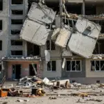 Пошкоджений будинок та господарська споруда після обстрілу у Херсоні
