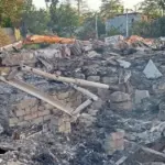 Зруйнований Борисо-Глібський храм у селі Дар'ївка на Херсонщині після російського обстрілу