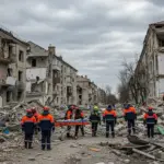 Пошкоджені будинки та інфраструктура Херсона після обстрілів, вибиті вікна, зруйновані стіни