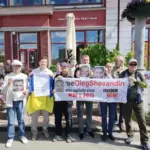 Акція на Контрактовій площі в Києві на підтримку цивільних полонених з Херсонщини.