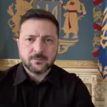 Президент Володимир Зеленський під час звернення, говорить про євроінтеграцію та безпекові виклики