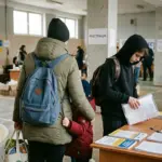 Родина з дітьми та документами після виїзду з окупованої Херсонщини - оформлення допомоги ВПО